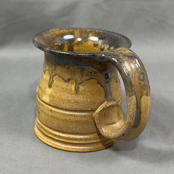 Jack Pott Stoneware Art Pottery Coffee Mug Grace Be Unto You Brown Drip Glazed - Picture 7 of 13